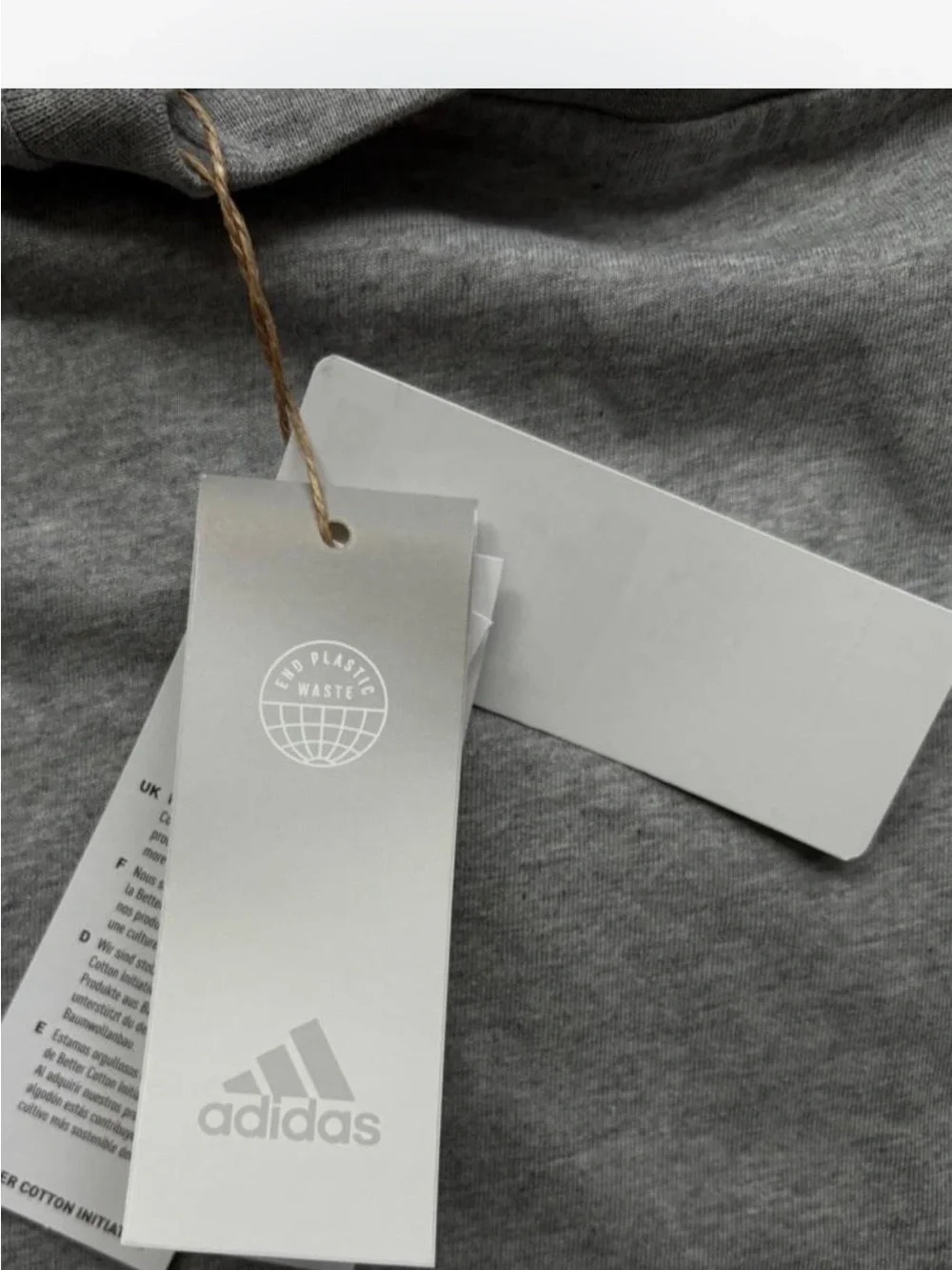 Adidas Men's Gray Crew Neck T-Shirt